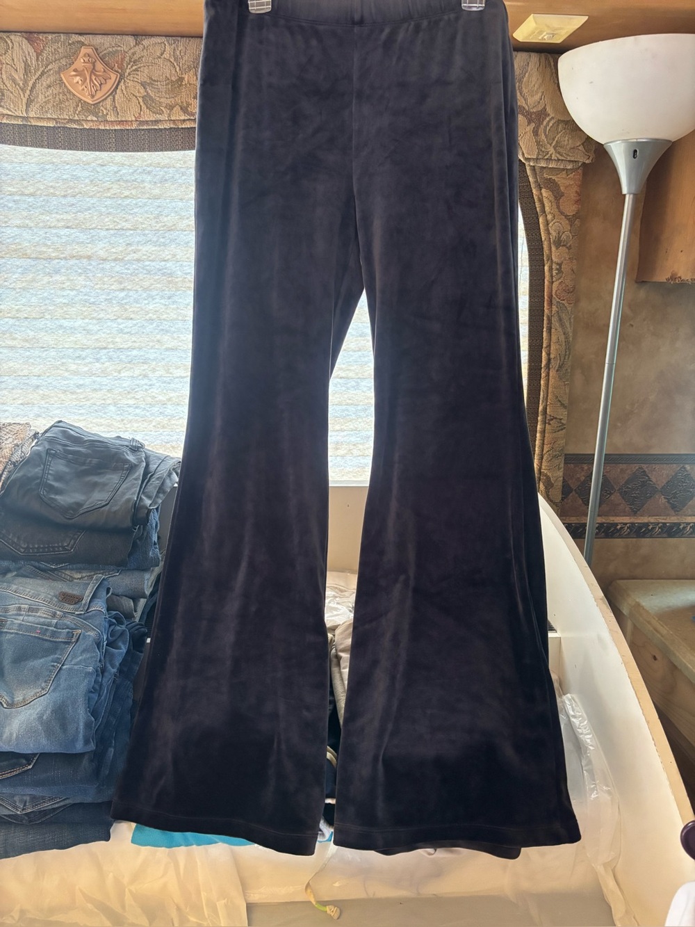 No Boundaries Velour Flare Leggings - Picture 2 of 4